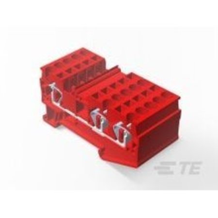 TE CONNECTIVITY 4 Mm 2 Wire 1 In 2 Out Spring Clamp Type Terminal Block 2271560-4
